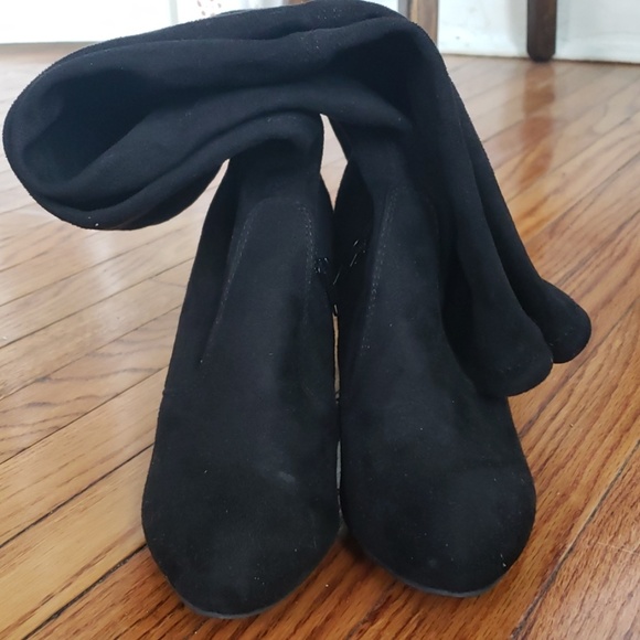 Wild Diva Shoes - Black Thigh High Boots Wild Diva Shoes - Black Thigh High Boots